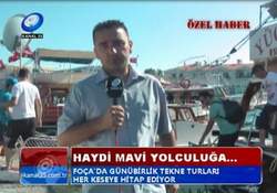 Foça'da tekne turlarına ilgi yoğun....