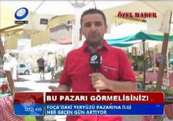 Foça Yerel Pazarı'na ilgi her geçen gün artıyor. 