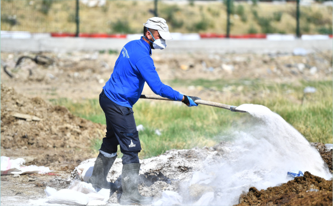 Kurban satış yerleri ilaçlanıyor