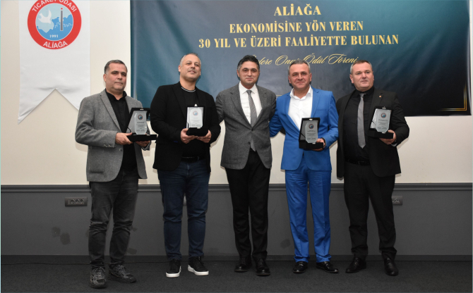 Aliağa Ticaret Odası'ndan Üyelerine Onur Ödülü