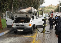 Seyir Halinde Alev Aldı 