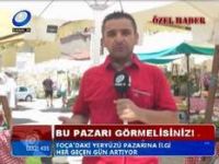 Foça Yerel Pazarı'na ilgi her geçen gün artıyor. 