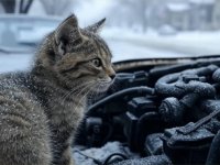 Soğuk havalarda araç motorlarındaki kedilere dikkat!